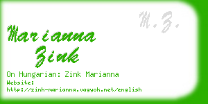 marianna zink business card